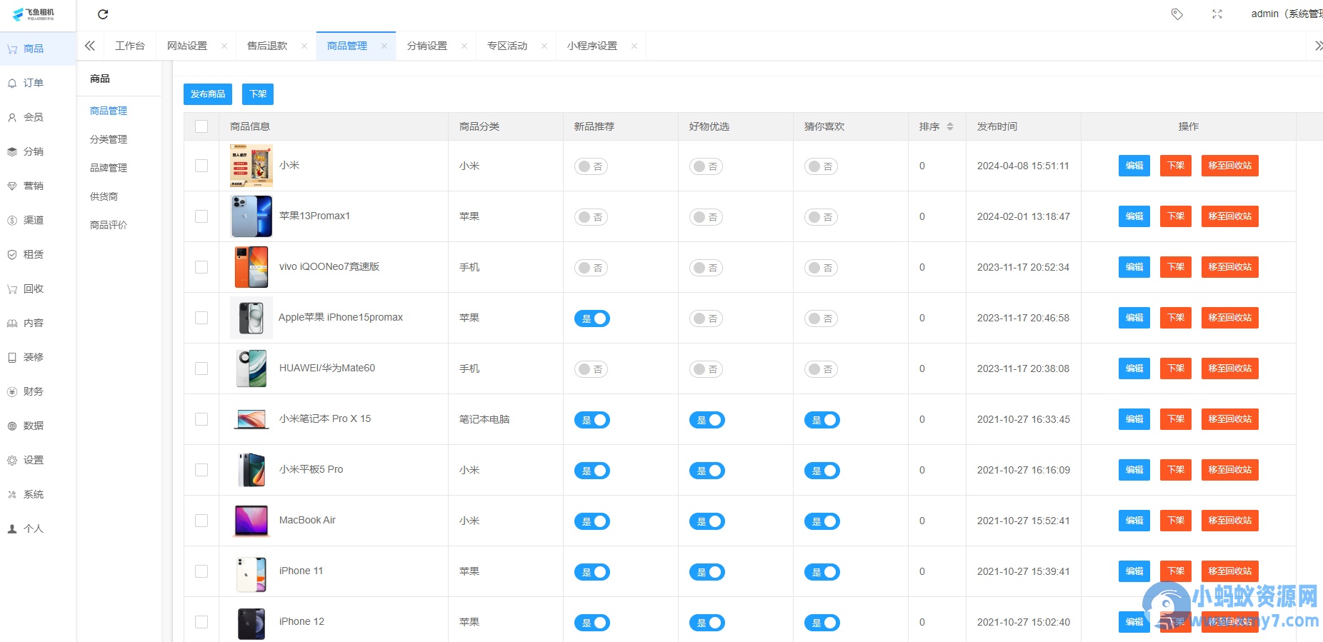 二手商城系统,回收租赁系统源码Thinkphp+uniapp开发的/手机回收/电子产品售卖商城/在线租赁