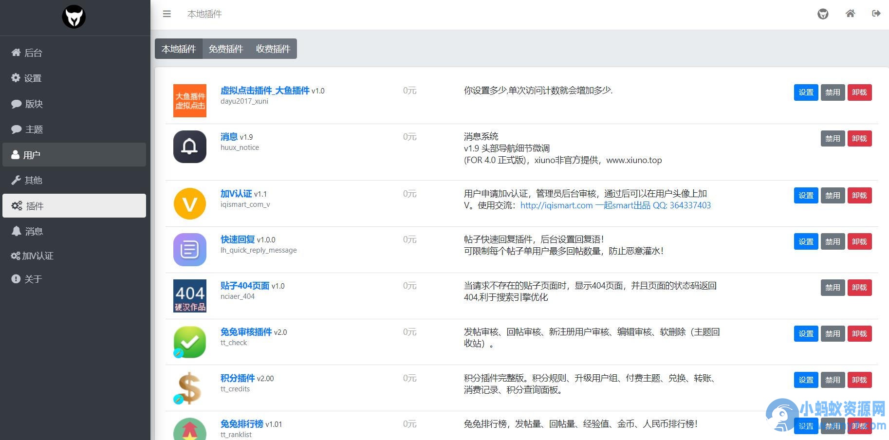 xiuno修罗论坛二开模板仿网盘资源社优化网站源码搭建送全套插件